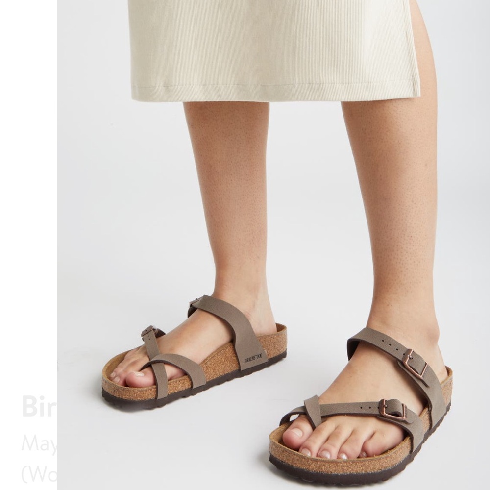 Birkenstock Taupe Cross-Strap Sandals